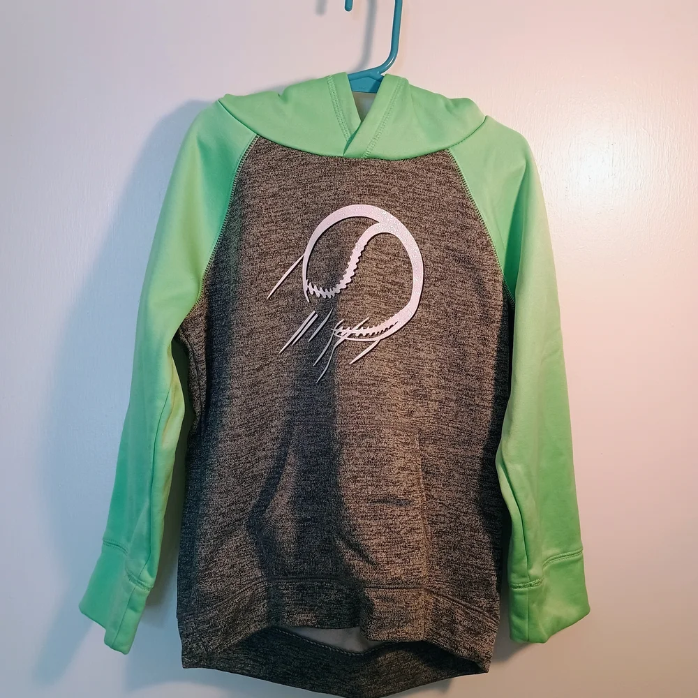 Justice Green and Gray Hoodie